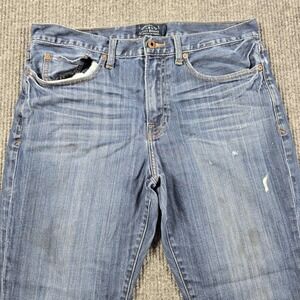 Lucky Brand 121 Heritage Slim Jeans Mens 33x31 Distressed Straight‎ Leg Denim